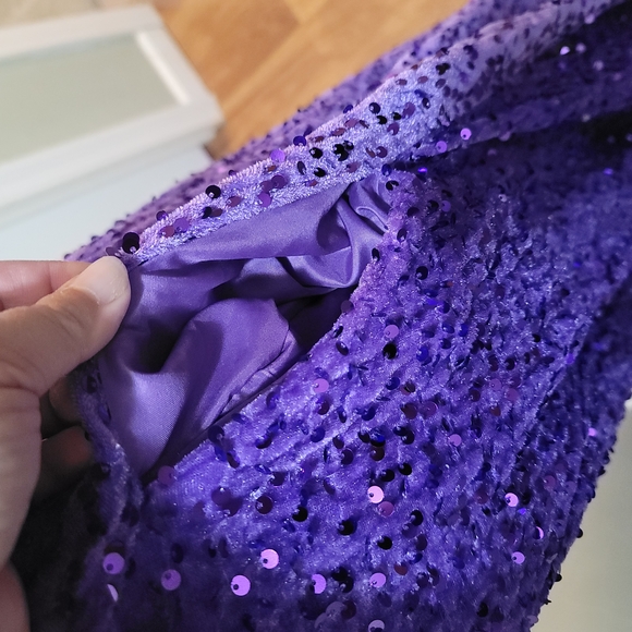 Purple Sequin Gown - Picture 3 of 5